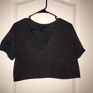 Forever 21 crop top, low neck, workout top, size-s